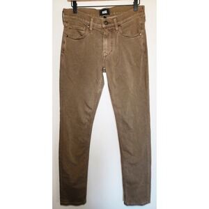 Paige Federal Lennox Slim Fit Pants Mens 29 Brown Tobacco Rayon Blend Stretch